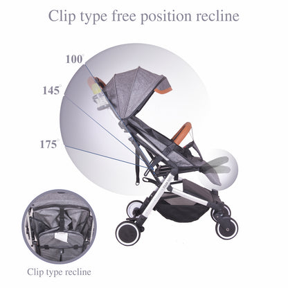 Light weight Travel Baby Trolley Stroller (Grey)
