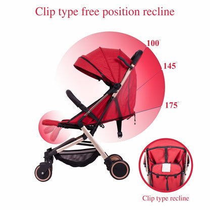 Light weight Travel Baby Trolley Stroller (Red)
