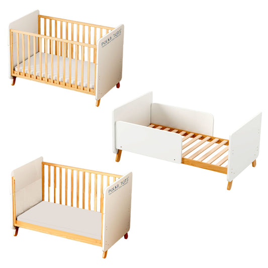 Polka Tots 3-in-1 GrowNest Adjustable Cot