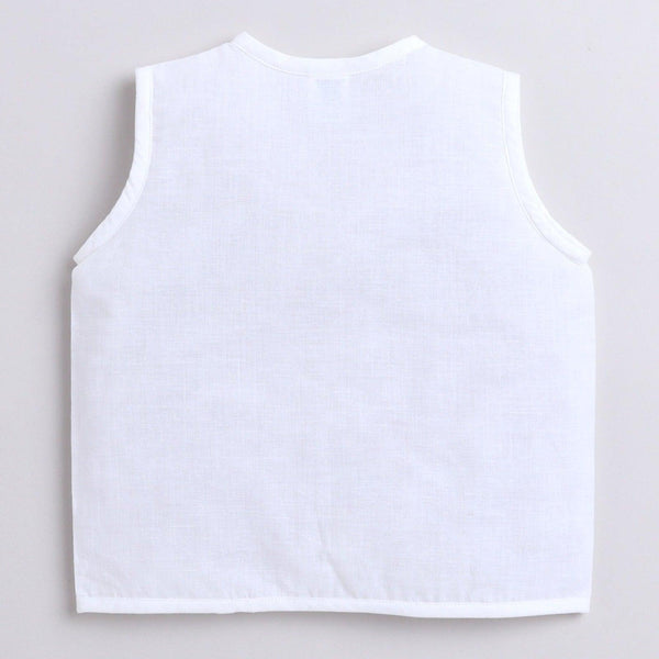 Polka Tots Soft Cotton Pack of 3 Sleeveless Baby Jhablas
