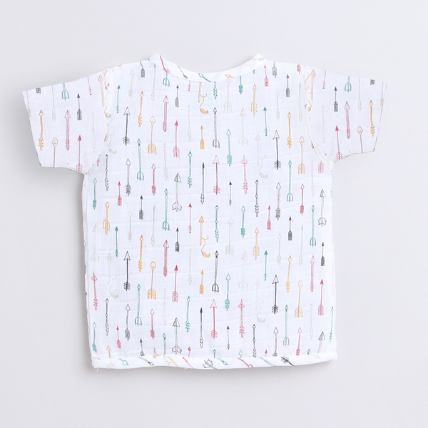 Polka Tots Soft Cotton Pack of 3 Half Sleeves Baby Jhablas