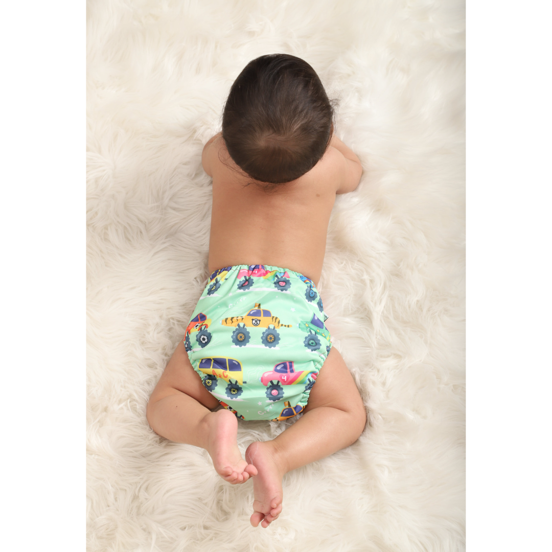 Polka Tots Reusable Cloth Diaper Buy Online Waterproof Adjustable Baby Diaper - Car