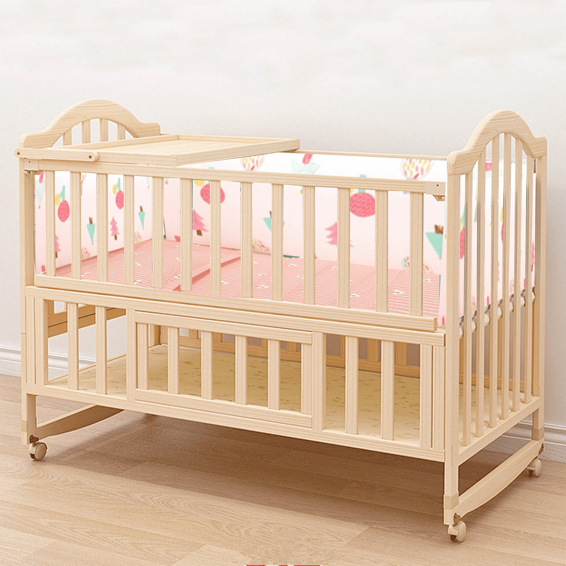 Polka Tots Flexicot Multipurpose Baby Bed Fruits