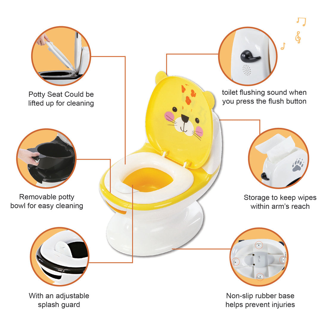 usage of yellow potty training seat