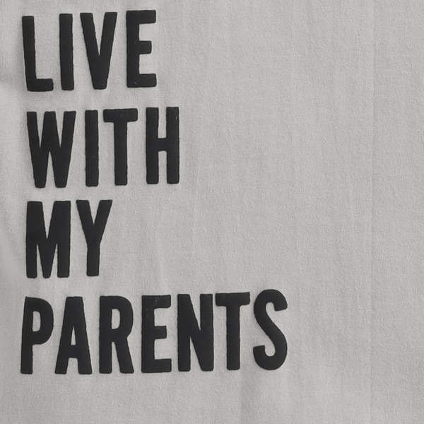 Polka Tots Half Sleeves Quote Print Tshirt - Grey