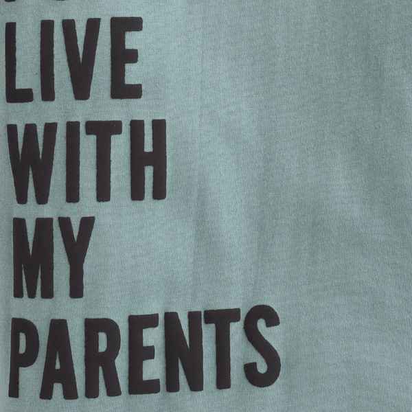 Polka Tots Half Sleeves Quote Print Tshirt - Green