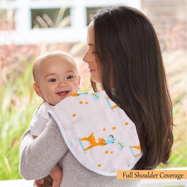 Organic Burp Cloth Muslin Cotton 3 Layer Napkin (Deer)