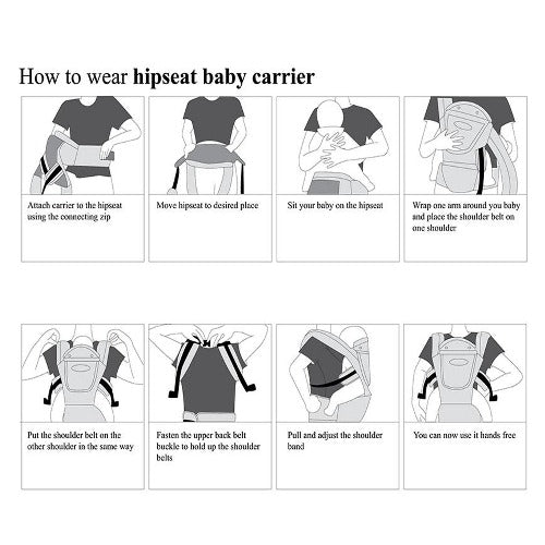 how to wear hip seat baby carrier  