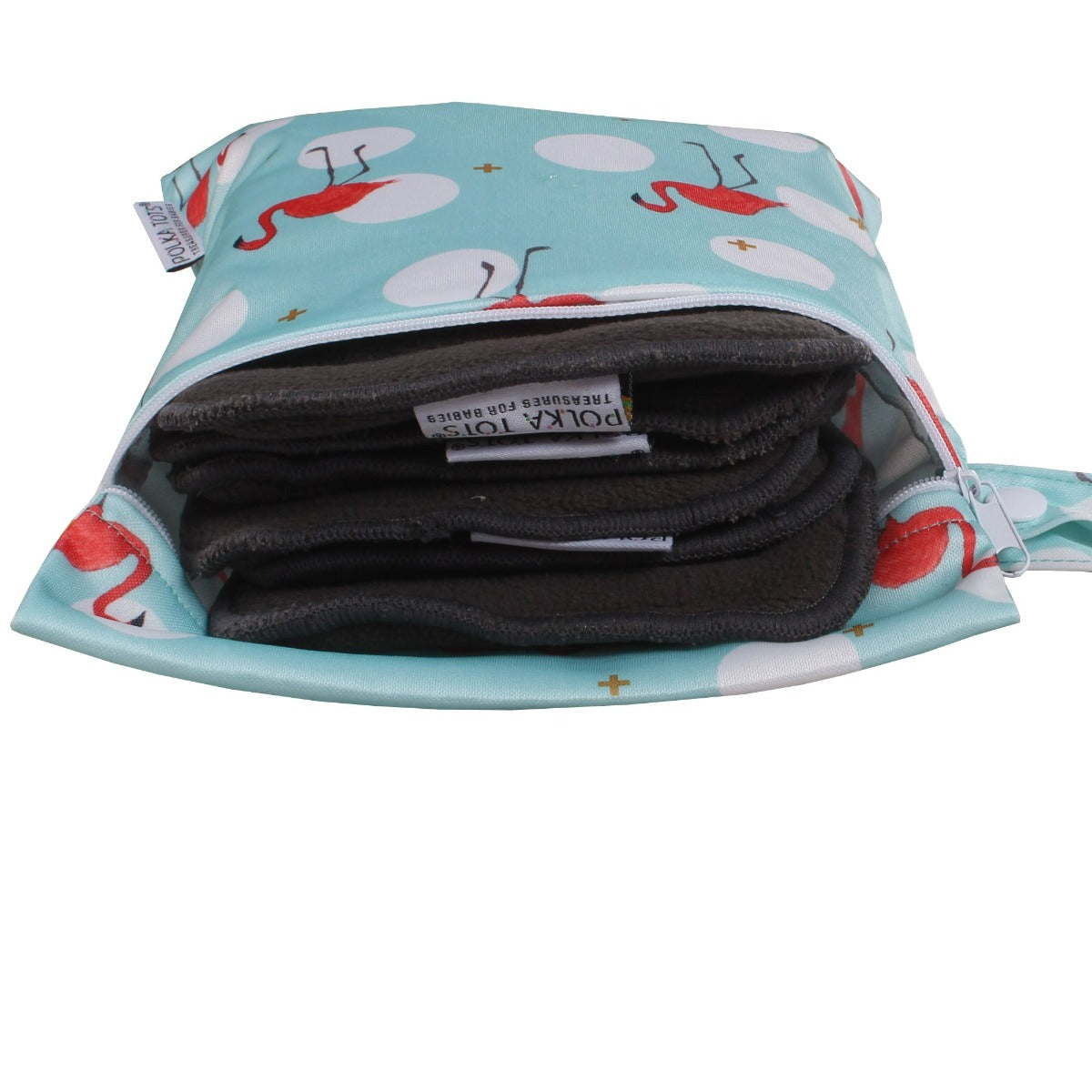 Bamboo Charcoal Diaper inserts in wet bag 