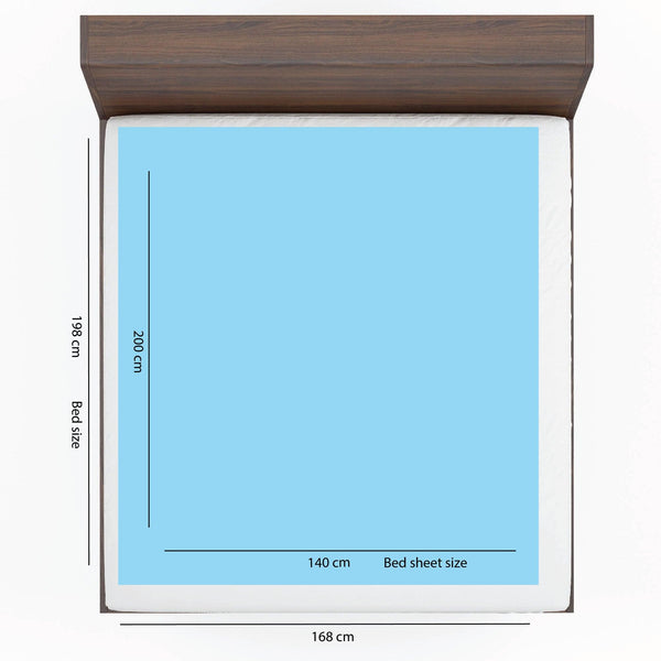 Baby Dry Sheet / Bed Protector XL Blue (Size 140 x 200 CM)