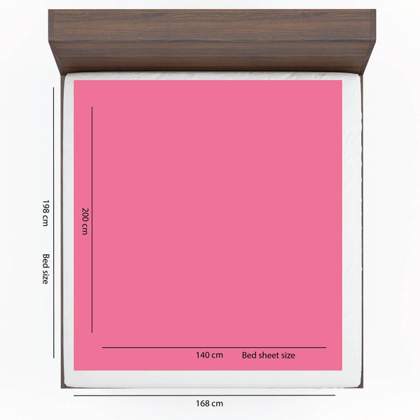 Baby Dry Sheet / Bed Protector XL Pink (Size 140 x 200 CM)