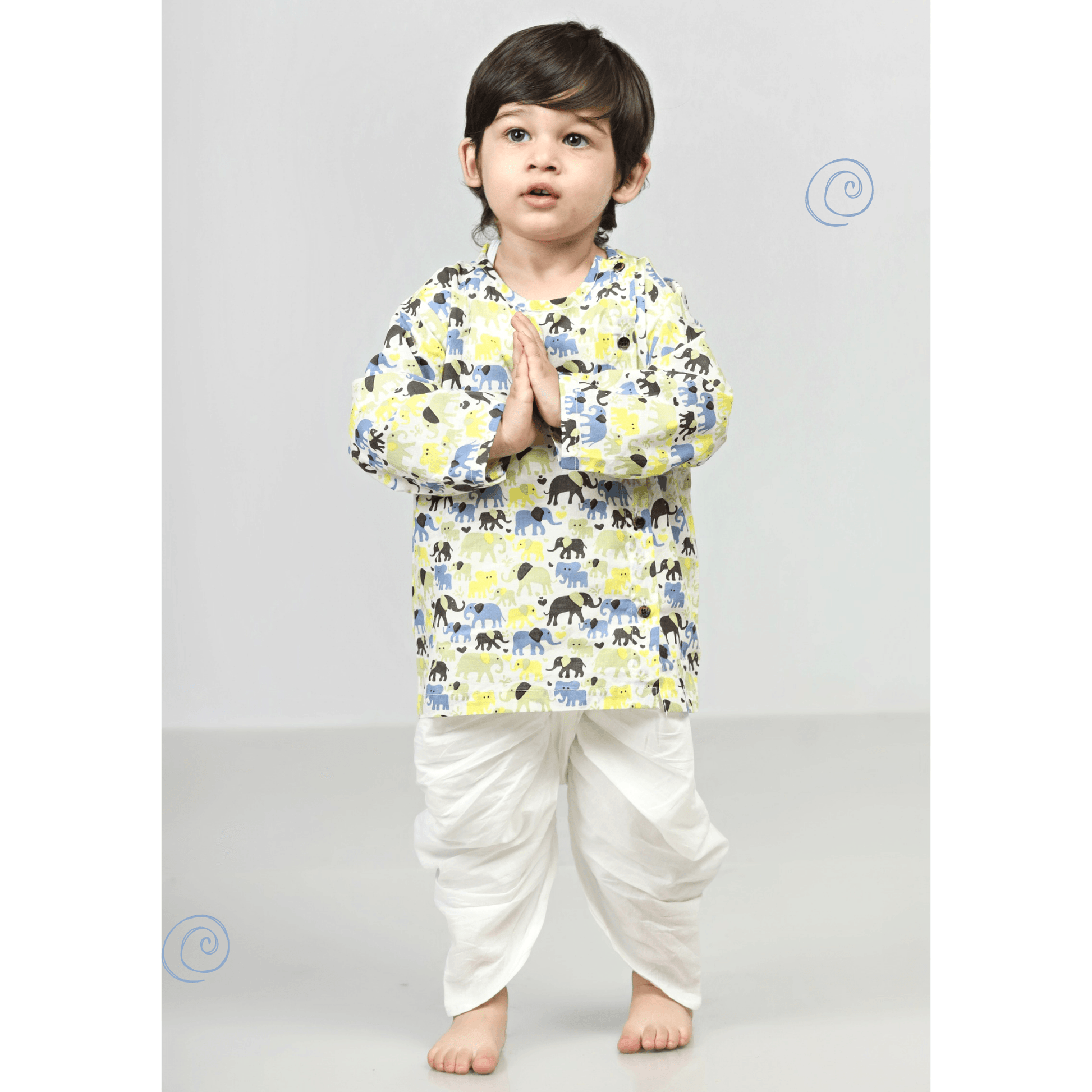 Polka Tots Dhoti Kurta Set for Boys 100 Super Soft Cotton