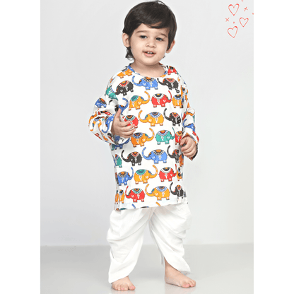 Polka Tots Dhoti Kurta Set for Boys 100 Super Soft Cotton Traditional PolkaTots.in