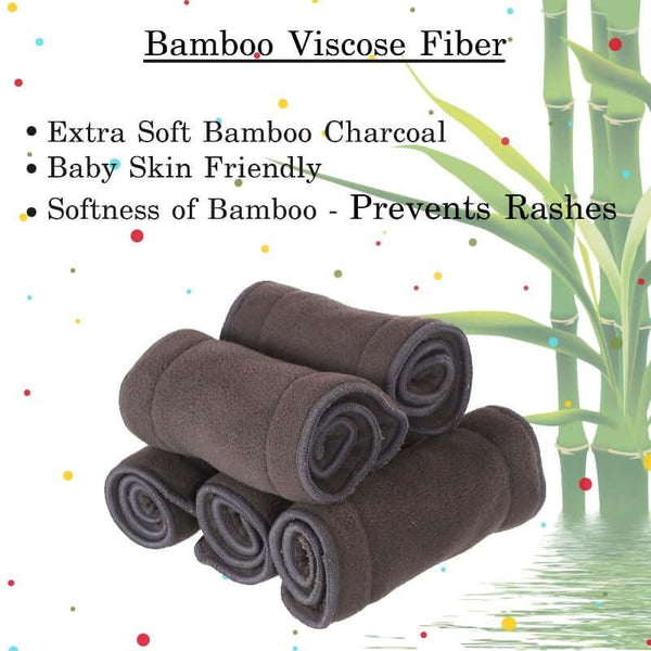 Bamboo Charcoal Insert For Reusable Cloth Diaper (Pack of 2)
