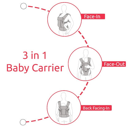 3 in 1 baby carrier red 