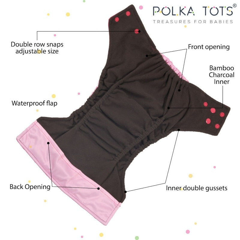 Waterproof Cloth Diaper Polka Tots 