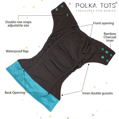 Usage of Polka Tots Bamboo Charcoal Cloth Diaper 