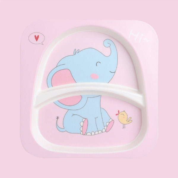 Eco Friendly Bamboo Fiber Kids Dinner Set (Bird Elephant)