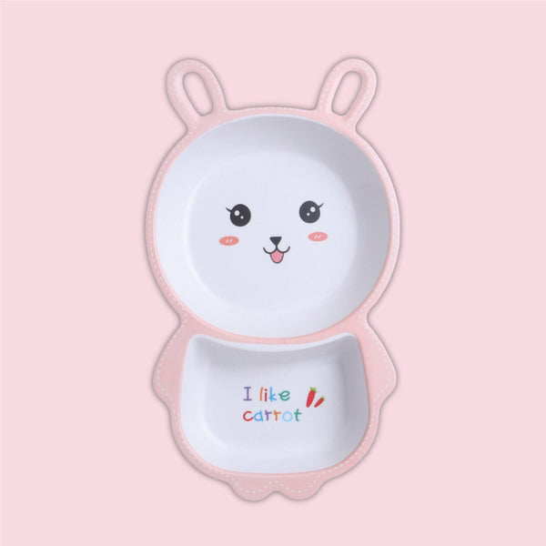 Eco-Friendly Bamboo Fiber Kids Crockery Set having 5 Pieces (Bunny)