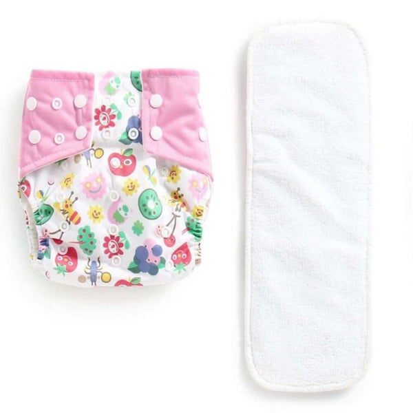 Polka Tots Reusable Cloth Diaper Buy Online Waterproof Adjustable Baby Diaper - Pink & White