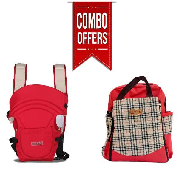 Combo of 3 in 1 Diaper Bag BackPack and Baby Carrier