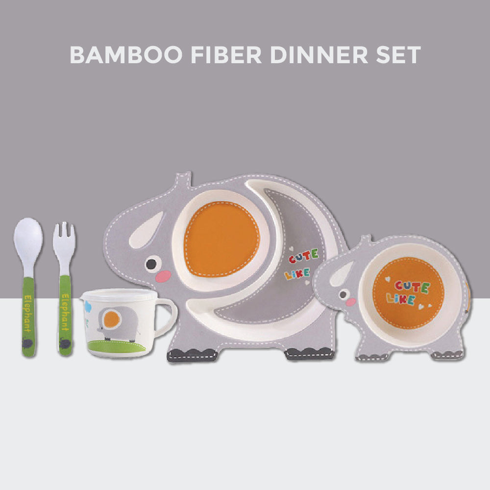 bamboo fibre kids dinner set 