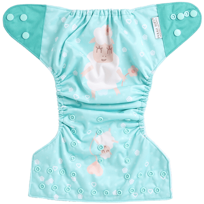 Polka Tots Reusable Cloth Diaper Buy Online Waterproof Adjustable Baby Diaper Sheep