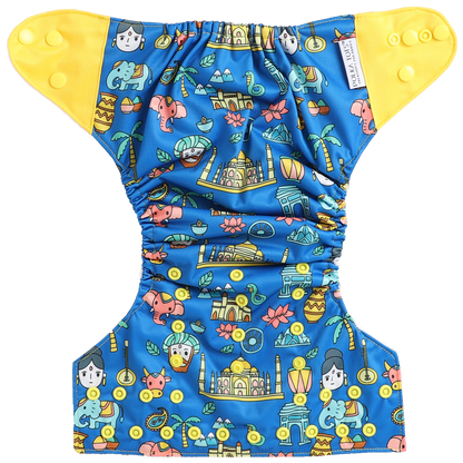 polka Tots cloth diaper with adjustable snaps 