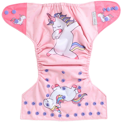 Polka tots unicorn cloth diaper waterproof 