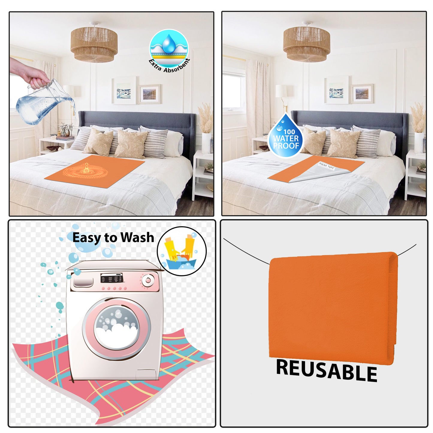 easy to use reusable dry sheet orange 