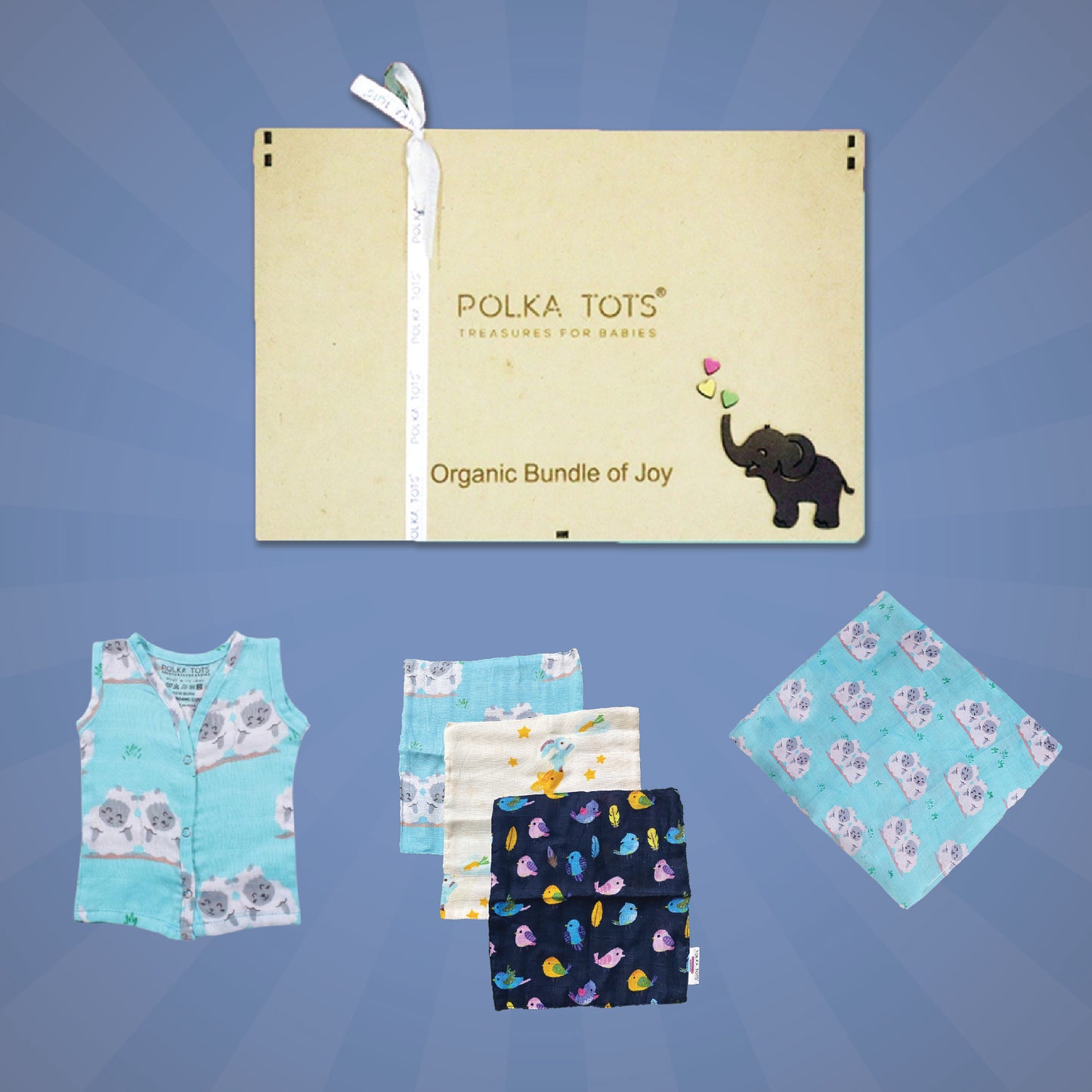 New Born Baby Premium Organic Wooden Gift Box  ( Sheep)