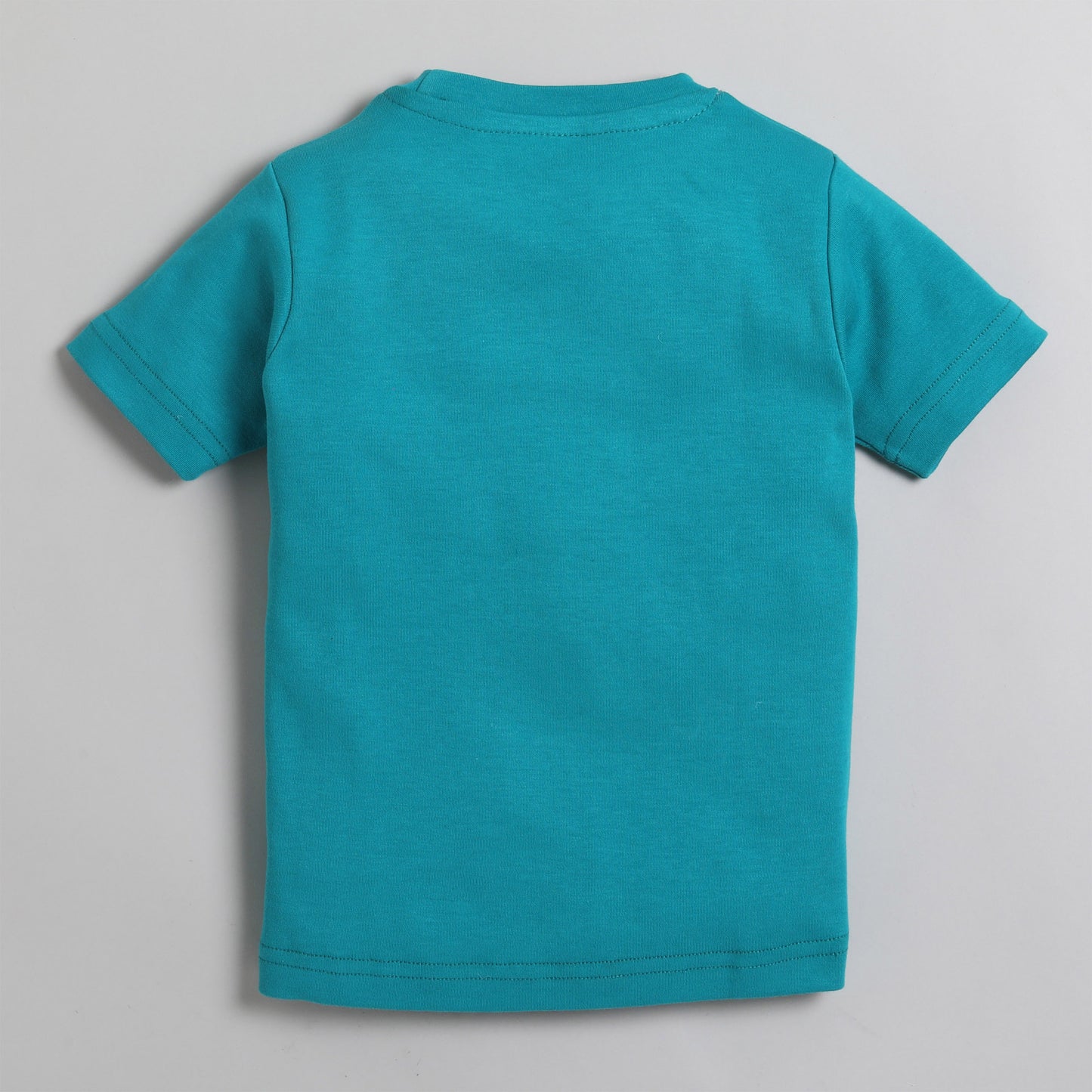 Polka Tots Half Sleeve T-Shirt With Crocodile Pocket - Blue