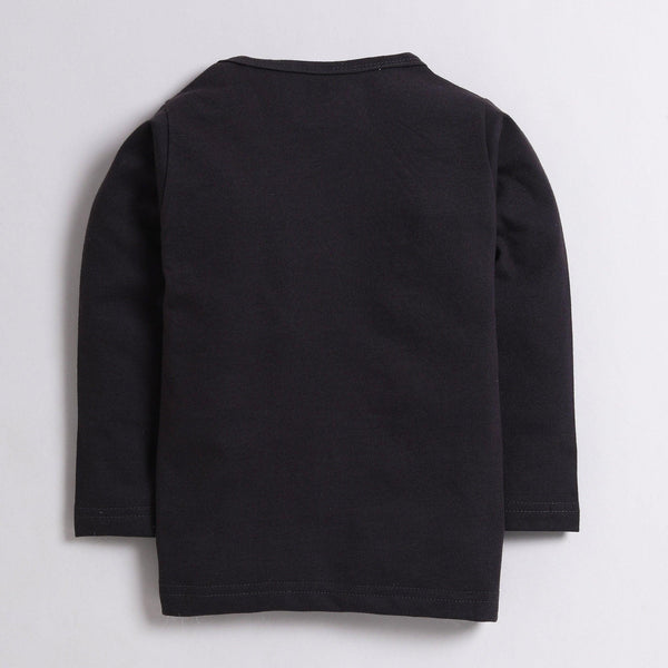 Polka Tots Full Sleeve T-Shirt 100% Cotton Speedway Grey