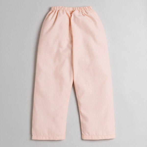 Polka Tots Half Sleeve Night Suit Pair Cotton Cloudy Time To Sleep - Orange