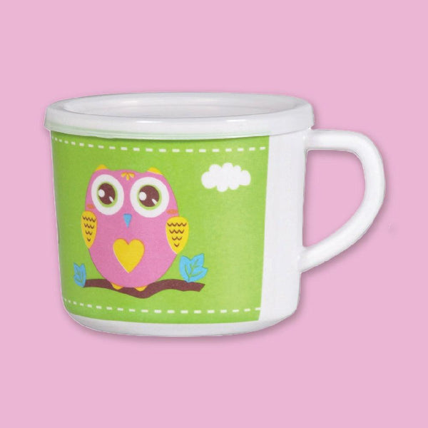 Eco-Friendly Bamboo Fiber Kids Crockery Set having 5 Pieces (Happy Owl)