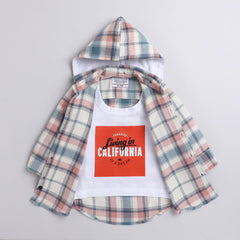 Polka Tots california print hoodie tshirt shirt - Cream