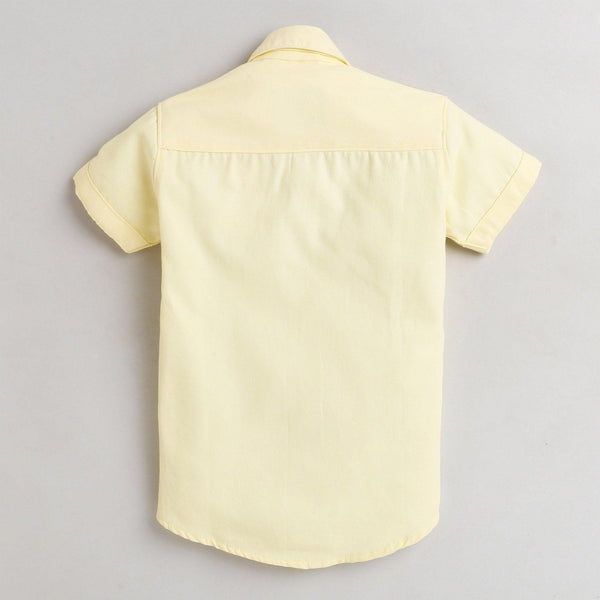 Polka Tots Half Sleeve Shirt with Giraffe Yellow
