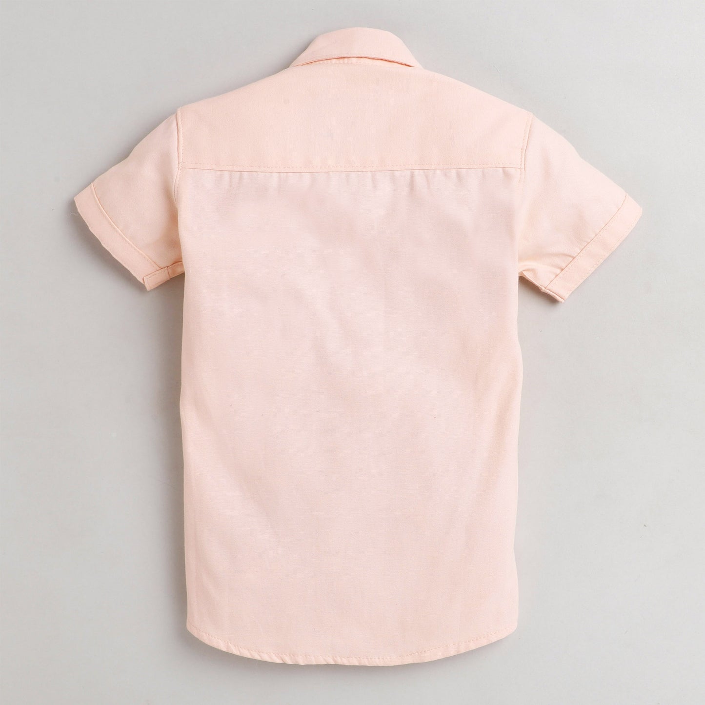 Polka Tots Half Sleeve Shirt with Smart Fox Peach