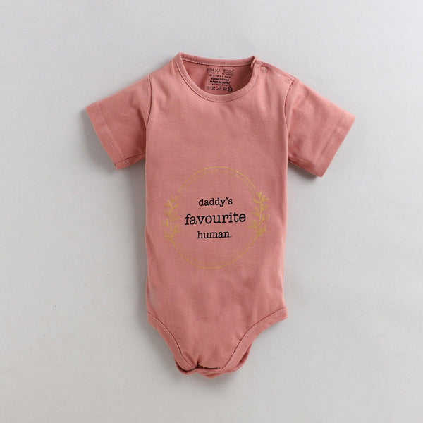 Polka Tots Half Sleeve Rompers Onesie Antibacterial Fabric Favourite Pink