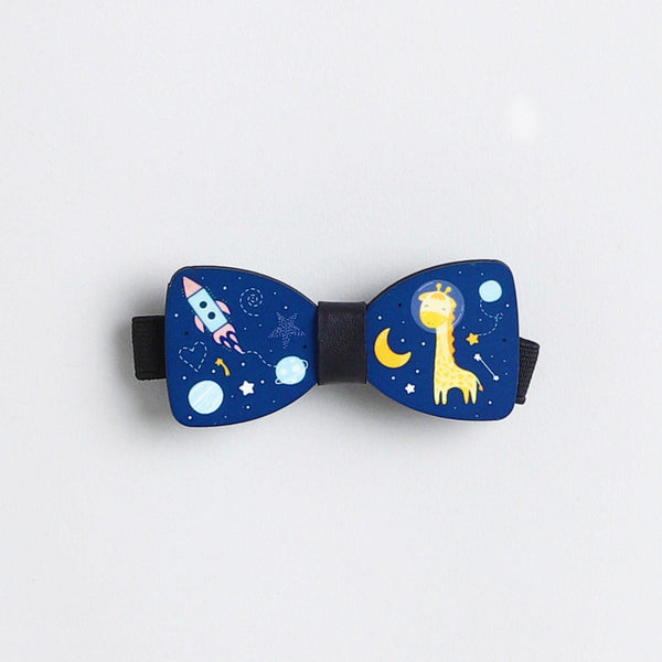 Polka Tots Party wear Shirt with Suspender and Wooden Bow Tie - White