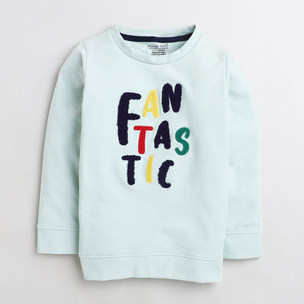 Polka Tots Full Sleeve Sweatshirt Fantastic - Mint