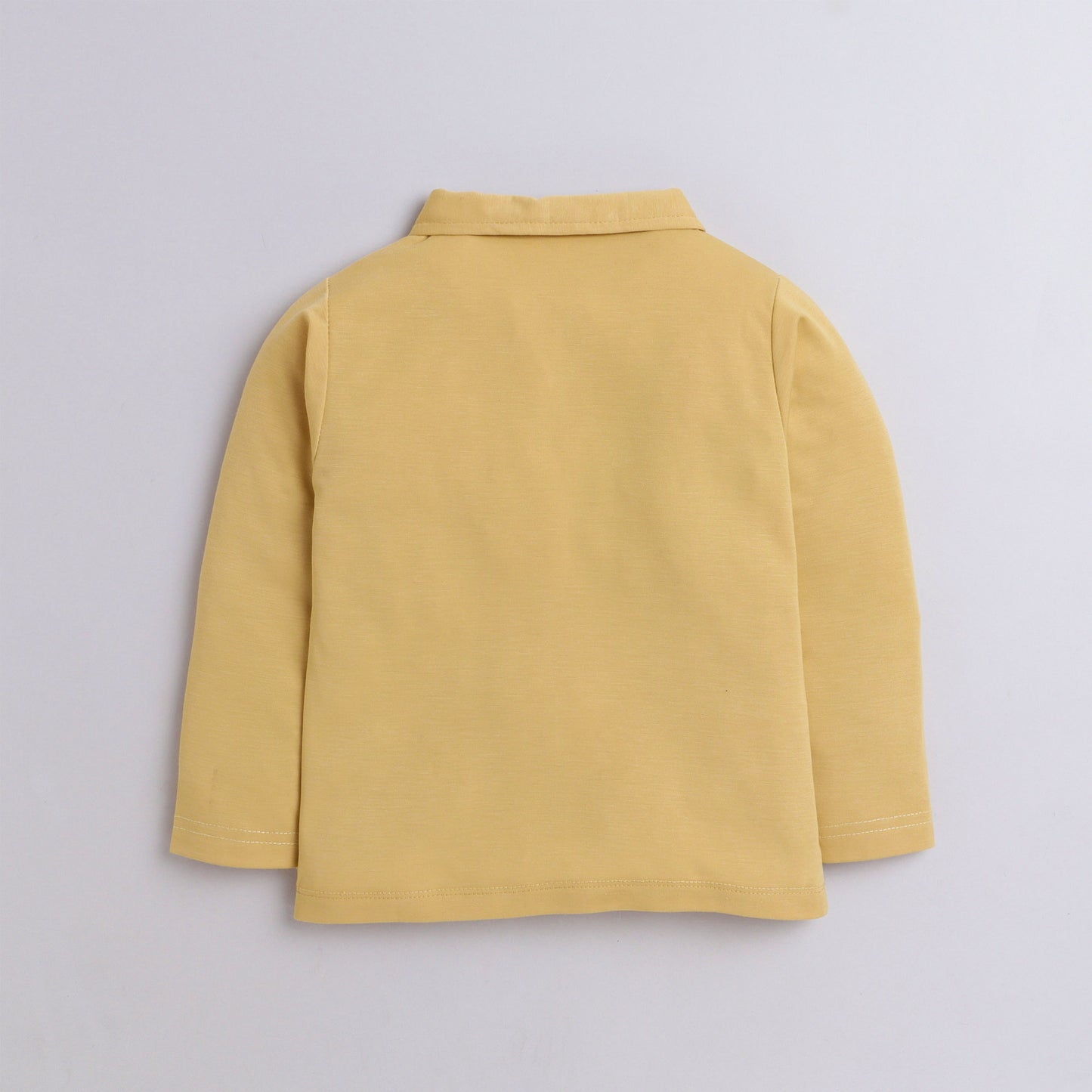 Polka Tots Full Sleeve Polo T-Shirt Cotton Dude Yellow