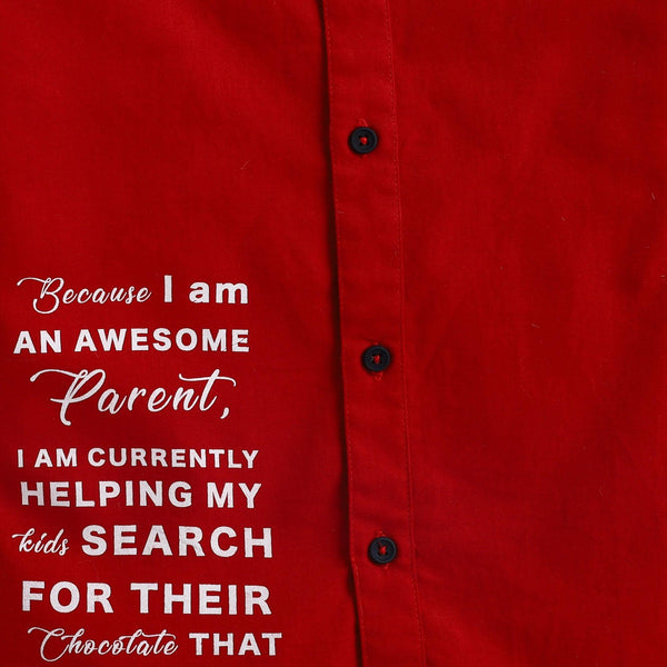 Polka Tots Full Sleeves Printed Shirt - Red