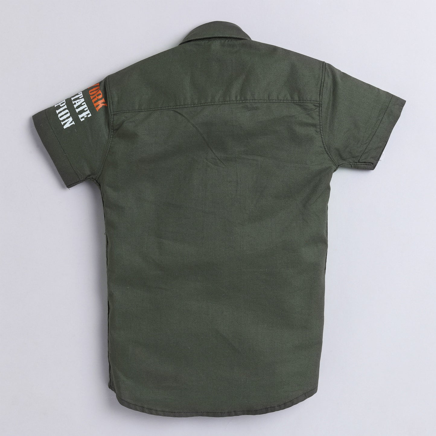 Polka Tots Full Half Sleeve Shirt 2 Pockets Sleeves Print - Green