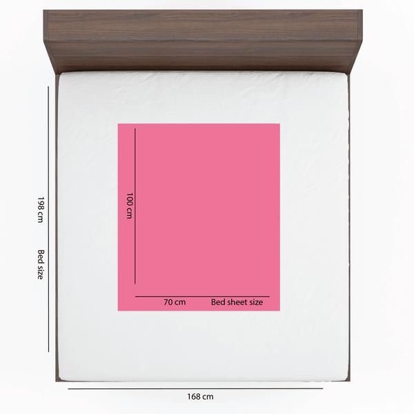 Baby Dry Sheet / Bed Protector Medium Pink (Size 70 x 100 CM)