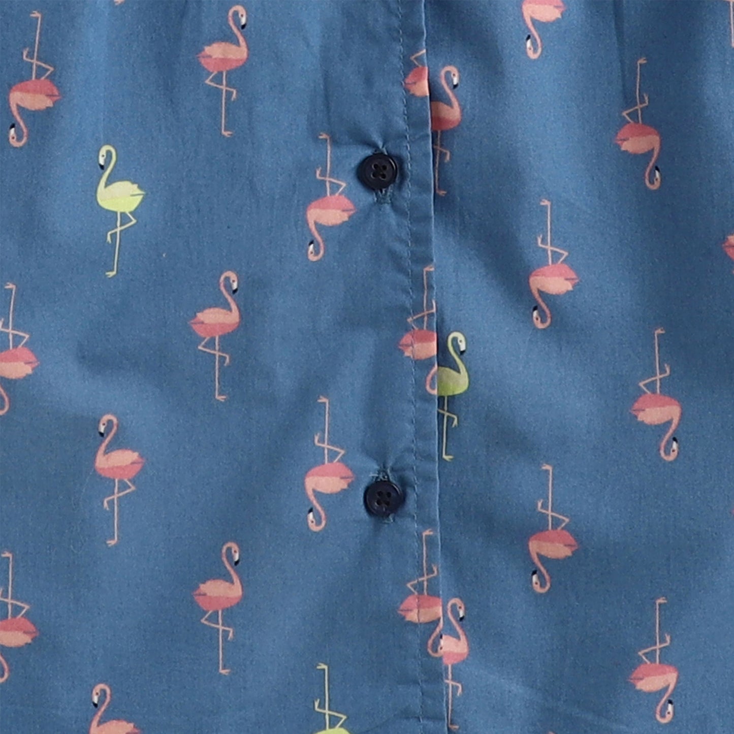 Polka tots Half Sleeve Night Suit Blue (Flamingo)
