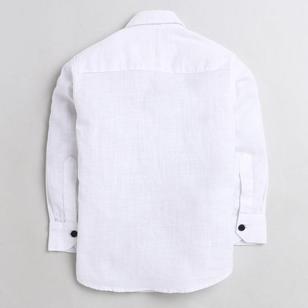 Polka Tots cotton pocket dog Kids shirt - white