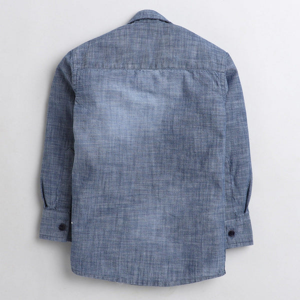Polka Tots Denim ship shirt - Blue