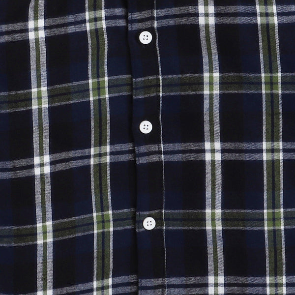 Polka Tots Full Sleeve Hoodie Checks Shirt Attached Tshirt Trust Your Crazy Ideas Print - Blue