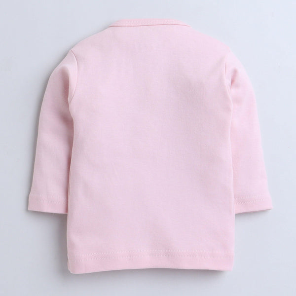 Polka Tots Full Sleeve Jabhla Vest Rainbow - Pink